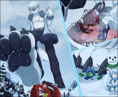 calico807 - [YCH] Hati’s Winter WonderlandFootsteps boom, are...