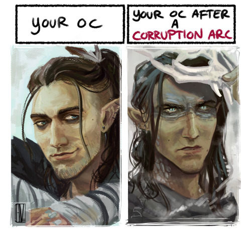 4 times my OCs got a corruption arc meme and 1 time one got a redeption arcOriginal meme by TheFluff