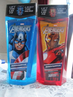 royswordsman:  orangeduvet:  royswordsman:  omg I went to the supermarket and bought this today.  NOW I CAN HAVE MY FAVOURITE HEROES ALL OVER MY BODY   WHAT DO THEY SMELL LIKE  Strawberries and FREEDOM.  