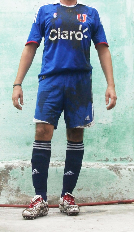 soccerfetish: Me into muddy soccer kit after a match