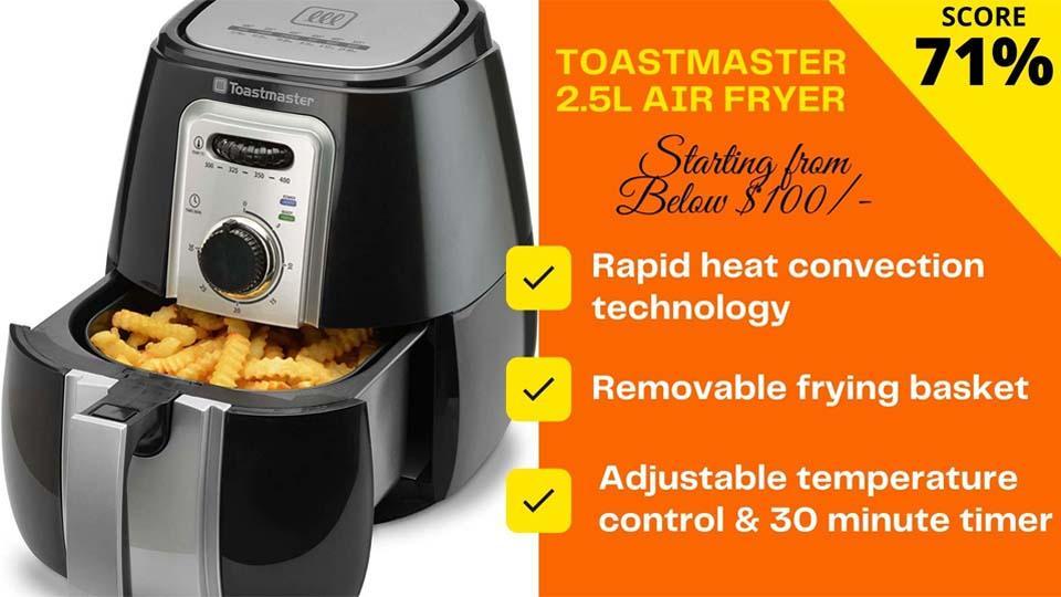 Toastmaster 2.5 Liter Air Fryer with Removable Basket