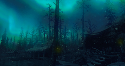 venetianassasssin: Morthal at night.