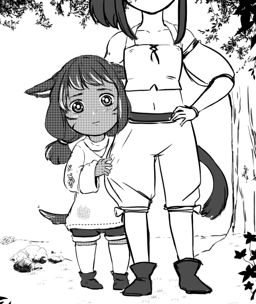 A young Esfir with her sister