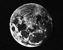 jtotheizzoe:  via explore-blog:  The very first photo of the moon, taken by John William Draper in 1839. Draper immigrated to the United States from England and became a chemistry professor at NYU. This daguerreotype print was the first of a series of