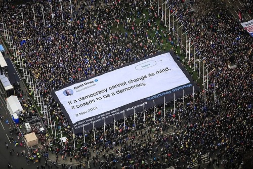 sixpenceee:  British citizens protesting against leaving the European Union, London