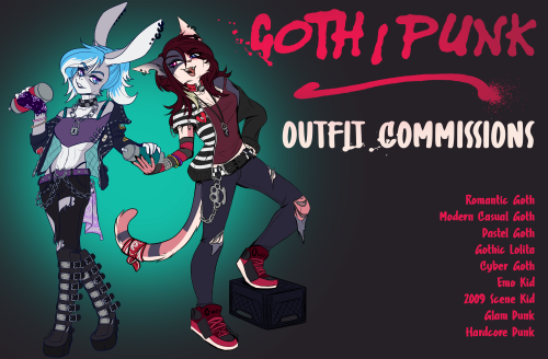 ★ ══ FLAT PRICE: $125 ══ ★ Goth/Punk outfit commissions! Like many other things, this dark fashion h