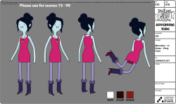 selected character model sheets from Broke