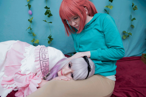 sleepingqueenregina: I have a new set out with Koyomatsu! We are both planning to attend Momo Con this year so we thought we would keep this one available until then. <3 This set features Kobayashi and Kanna preparing for bed Kobayashi: Sleeping Queen