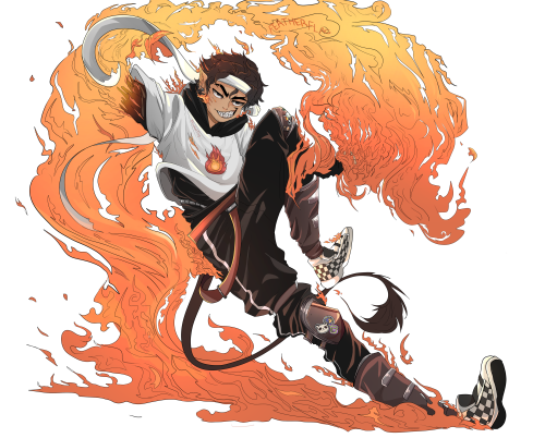 He’s Fire Born your honor UwUThis was possibly one of my favorite drawings I’ve done in 
