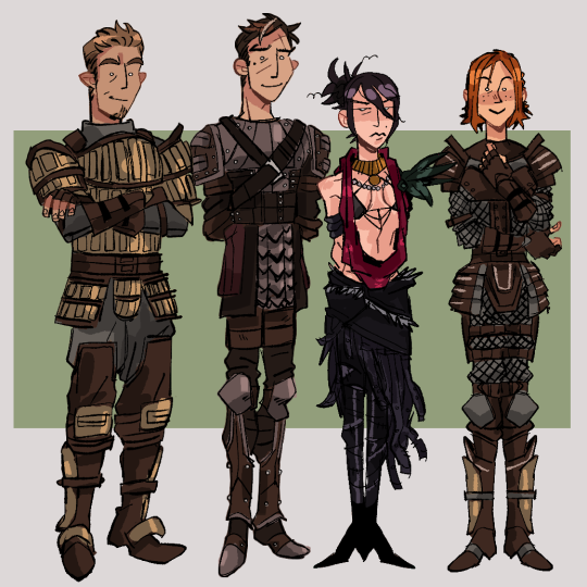 ventico:The OG crew (and my warden of course) that honestly resides in my heart as the best party from Dragon age. I also like to think despite everyone’s best efforts, they all share one brain cell among themselves.