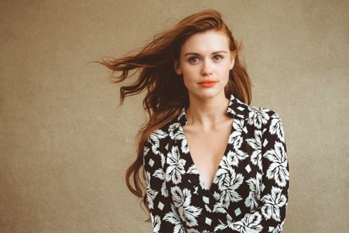 Holland Roden poses for the Coachella 2015 Portrait Session by Brantley Gutierrez for Vanity Fair. (