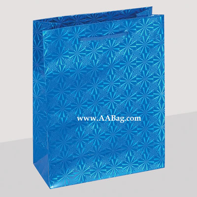 custom holographic paper bag , gift bag