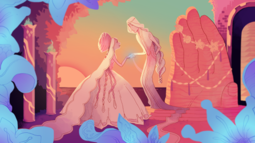 goknights:  This past semester at school I had the honor of collaborating on a thesis project with my friend & amazing artist Xanthe Bouma - we worked together to create a fantasy world & story, and then we each focused on part of the world