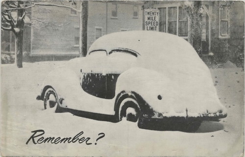 postcardtimemachine: danskjavlarna: Remember?  (From a postcard advertising anti-freeze.) Befor