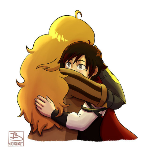 douradart: it took longer than i thought but i drew all the team RWBY reunion hugs that made me so h