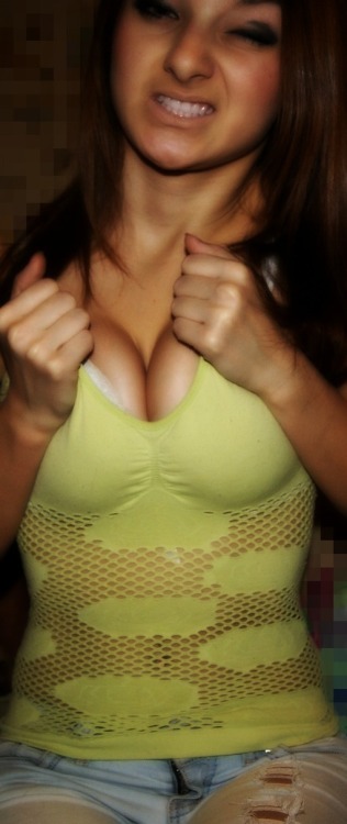 I love how this top is designed to shape and show off the boobs. boltontits.tumblr.com