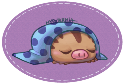 hypotermiart:December Pokémon Challenge 2k17: 30/31 // Swinub (an IRL request)the full prompt was “S