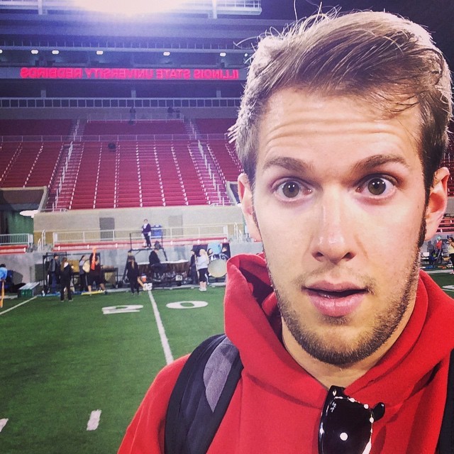seals-thedeals:  At Illinois State rehearsing with the Normal West Marching Band!