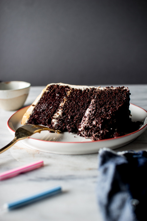 foodffs:  TRIPLE LAYER CHOCOLATE CAKE WITH SALTED BUTTERCREAM FROSTING Really nice recipes. Every hour.    