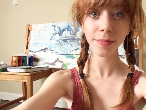 serge69sblog:  asmallwomanblog:  From today. Paint paint paint. Well, and work, but also paint.   Very pretty!