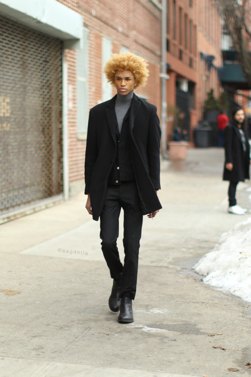 aagdolla: Model Michael Lockley during New York Fashion Week: Men’s 2016 day 1by aagdolla