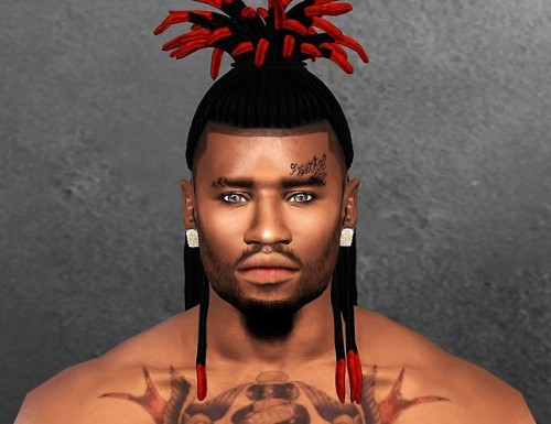 sims-dynasty:OOC post just playin’ in CAS. Meet Cain! Thanks to @thisisthem for the skin and @