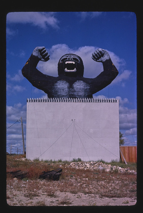Rawhide City billboard, I-94, Mandan, North Dakota, 1980