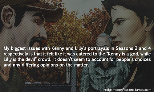 My biggest issues with Kenny and Lilly&rsquo;s portrayals in Seasons 2 and 4 respectively is tha