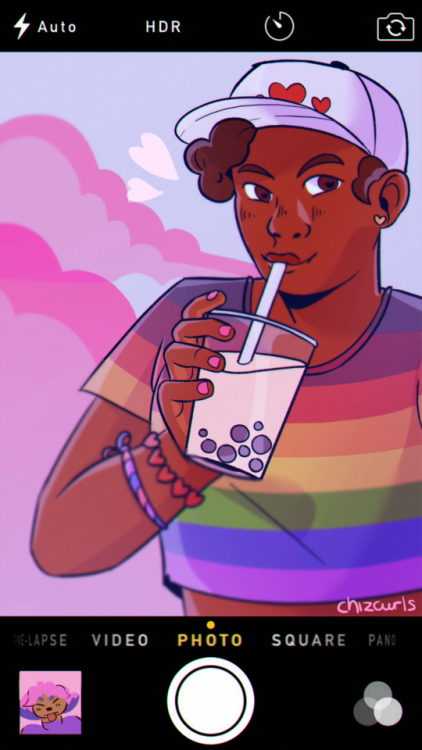 chizcurls:@wlwsheratdp taking cute selfies while sipping on his bubble tea… biconic