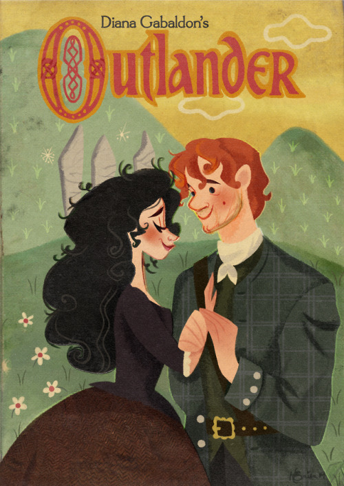 nathsketch:I’ve been working away on some new Little Golden Book inspired pages for Outlander and I 