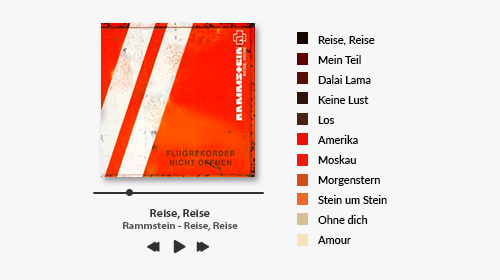 Rammstein Albums + Color Palettes