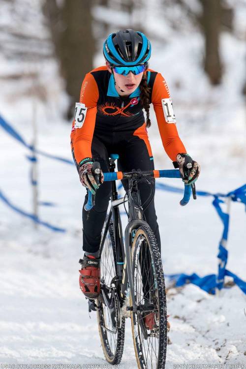 cyclocrossnetwork:Shots of Kennedy Adams getting 3rd in elite junior women’s race at US CX Nationals