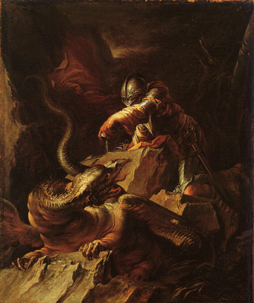 sakrogoat:Salvator Rosa - Jason Charming the Dragon 