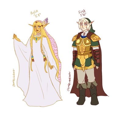 Hylia and First as shown in the beginning of the comic. Keep in mind
