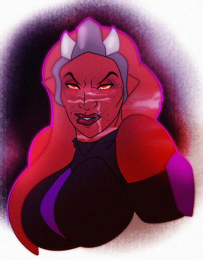 pyxuspie:Fast doodle of my beautiful lesbian Darth Malumi. She’s big and mean.