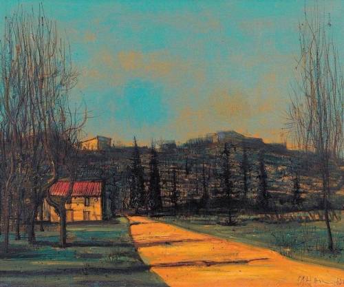 fravery:  Jean Carzou (Armenian-French, 1907-2000)“Landscape meridional”, 1965.  