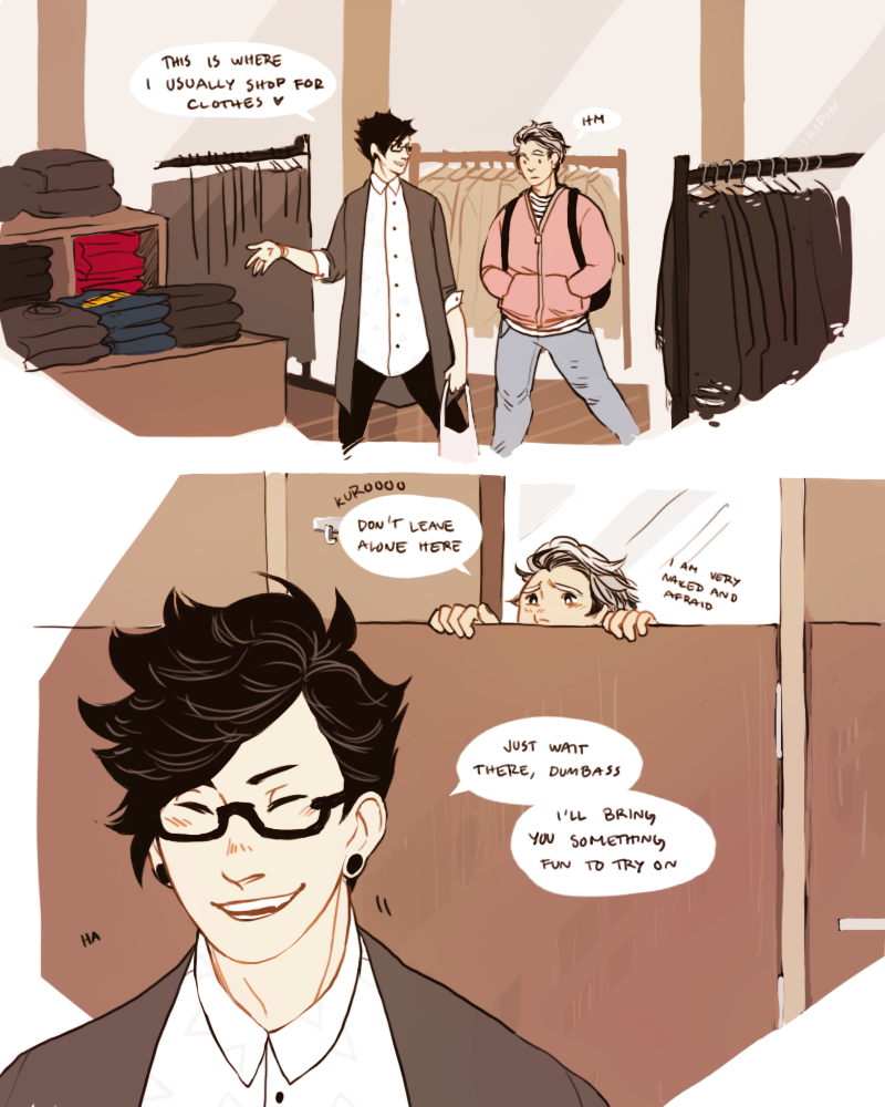 ikipin:  so Kuroo and Bokuto went shopping also Bokuto is hopeless I still love him