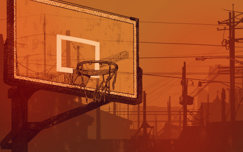 Illustrations for ESPN’s article on the Death of Playground Basketball