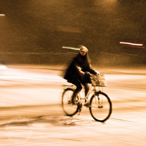 copenhagenvikingbiking:Friday. Midnight. Snowstorm. Transport. #VikingBiking #Copenhagen