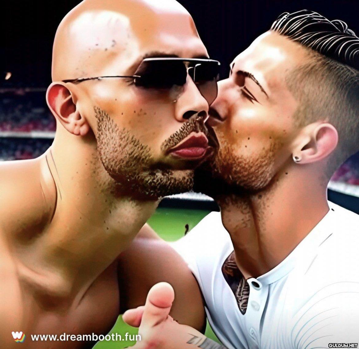 Ronaldo kissing Andrew...