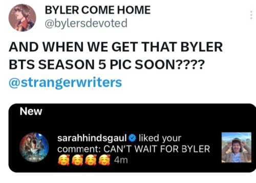Omg Sarah Liked This Comment She's A Hair Designer On Stranger Things Btw