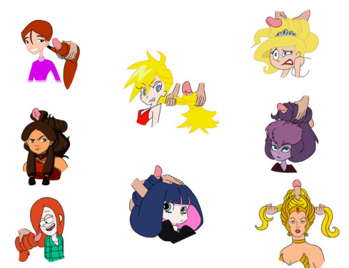 wildhl: Cartoon Characters Girls Mix Hairjob