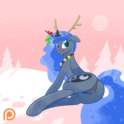 braddo-epon:  Luuuuuuna, you’re not a reindeer! If you like this picture and want to help choose my monthly art pack topic, check out my Patreon!  X: