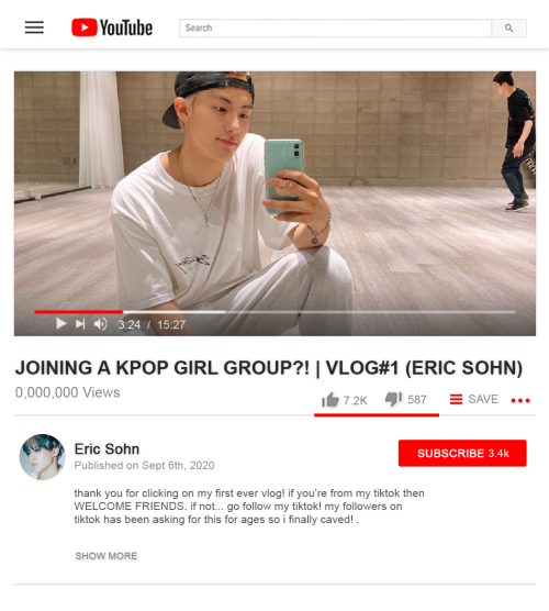 JOINING A KPOP GIRL GROUP?! |VLOG #1 (ERIC SOHN)                      bang! feels like it’s bursting