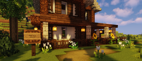 my little farm house on the @cottagecraftmc server! :)