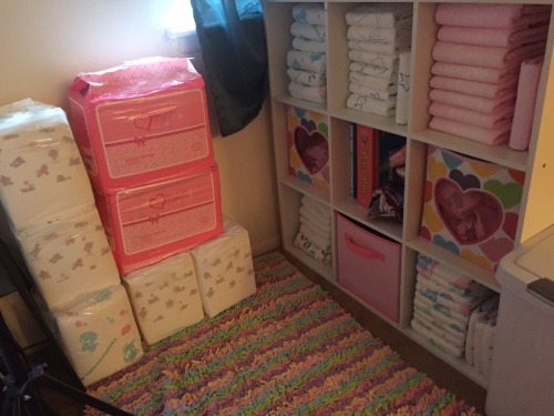 aballycakes:  My name is Ally and I may or may not have a diaper hoarding problem… (ps I’m also ordering dry 24/7s this week) >.> 