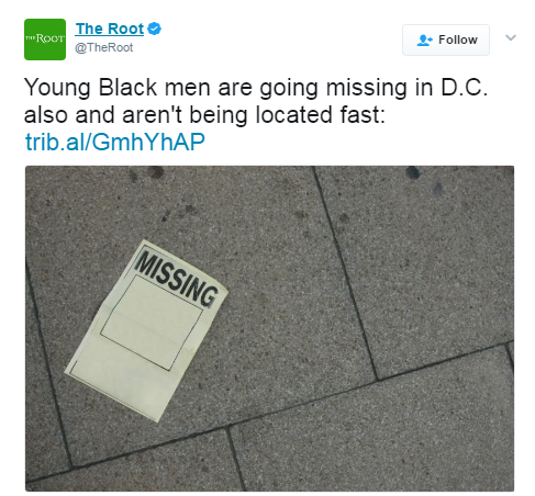 black-to-the-bones:  Young Black Men Are Missing in DC, Too, and They’re Not Coming