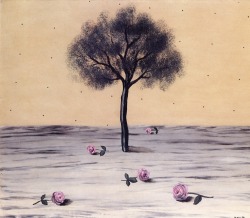 dappledwithshadow:  Les Fleurs du VoyageRené Magritte - 1926