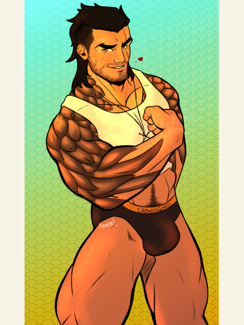 oblivionscribe:   Gladiolus won February’s pinup poll! Patrons can check out both versions of this p