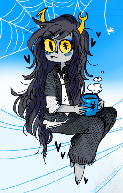 tusssilago:for yesmynameischristmas!drew your clothes on vriska , thanks for submitting !!the thing